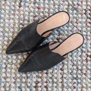 Kate Spade Textured Black Mules